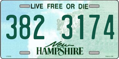 NH license plate 3823174