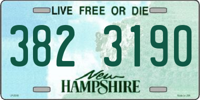 NH license plate 3823190