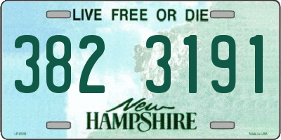 NH license plate 3823191