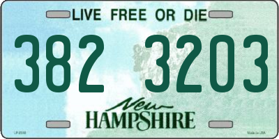 NH license plate 3823203