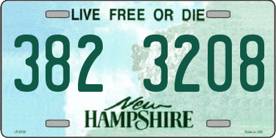NH license plate 3823208