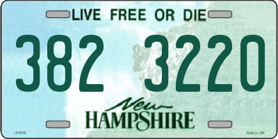 NH license plate 3823220