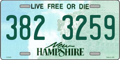 NH license plate 3823259