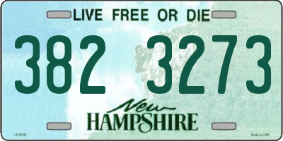 NH license plate 3823273