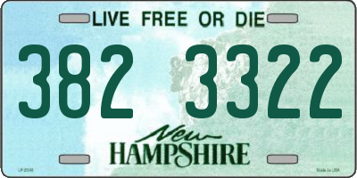 NH license plate 3823322