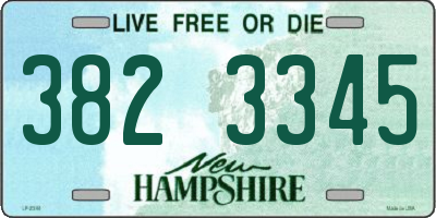 NH license plate 3823345