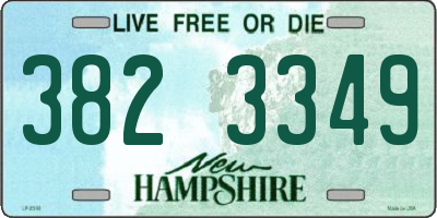 NH license plate 3823349
