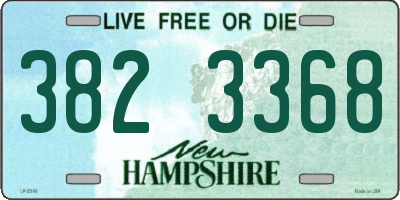 NH license plate 3823368