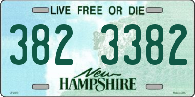 NH license plate 3823382