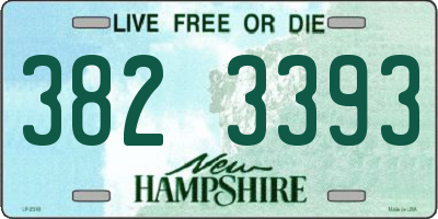 NH license plate 3823393