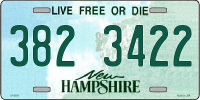 NH license plate 3823422