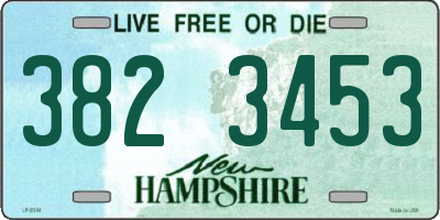 NH license plate 3823453