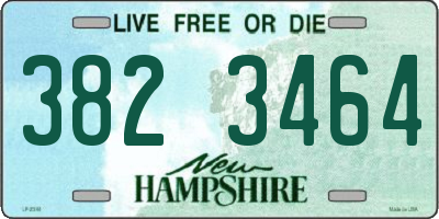 NH license plate 3823464