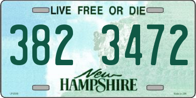 NH license plate 3823472