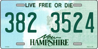 NH license plate 3823524