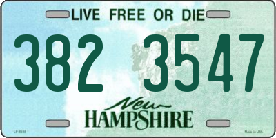 NH license plate 3823547