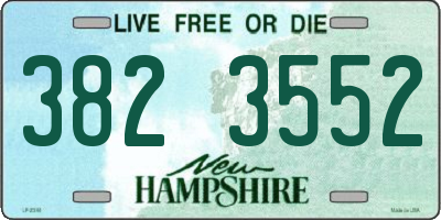 NH license plate 3823552