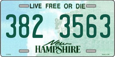 NH license plate 3823563