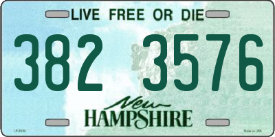 NH license plate 3823576