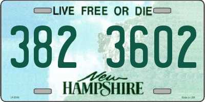 NH license plate 3823602