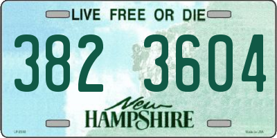 NH license plate 3823604