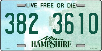 NH license plate 3823610