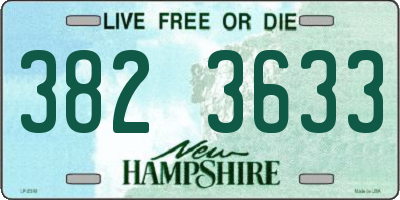 NH license plate 3823633