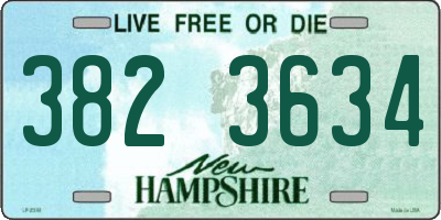 NH license plate 3823634