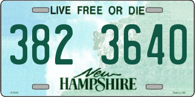 NH license plate 3823640