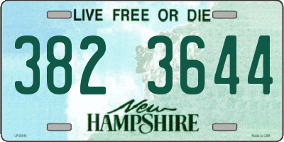 NH license plate 3823644