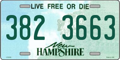 NH license plate 3823663