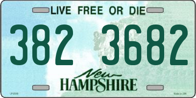 NH license plate 3823682