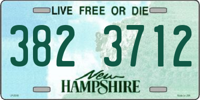 NH license plate 3823712