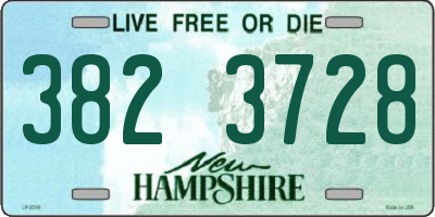 NH license plate 3823728