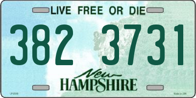 NH license plate 3823731