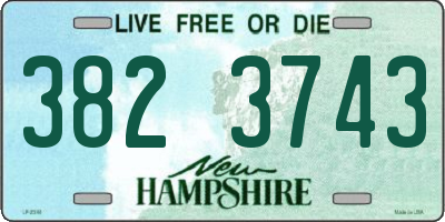 NH license plate 3823743