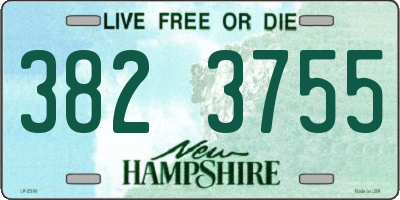 NH license plate 3823755