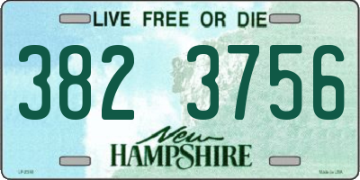 NH license plate 3823756