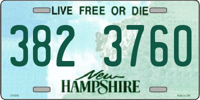 NH license plate 3823760