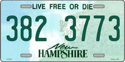 NH license plate 3823773