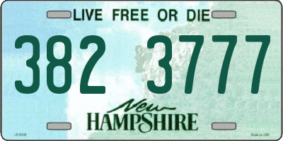 NH license plate 3823777