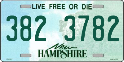 NH license plate 3823782