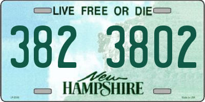 NH license plate 3823802