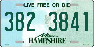 NH license plate 3823841