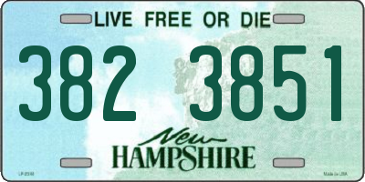 NH license plate 3823851