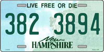 NH license plate 3823894
