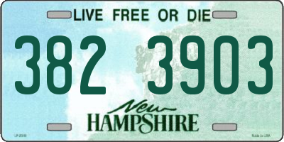 NH license plate 3823903