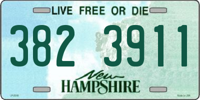NH license plate 3823911