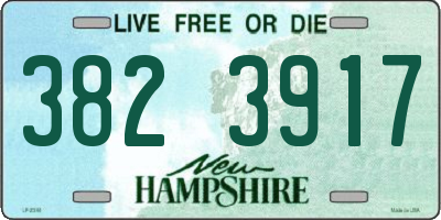 NH license plate 3823917