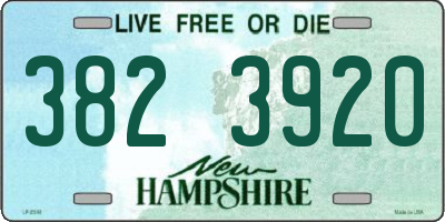 NH license plate 3823920